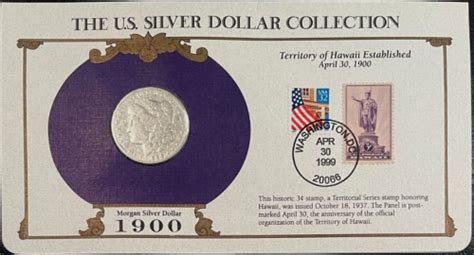 O Morgan Silver Dollar U S Postal Commemorative Stamp Set Rare