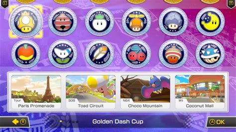 Mario Kart Deluxe Golden Dash Cup Lucky Cat Cup Dlc Youtube