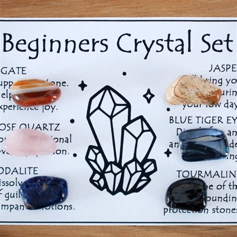 Beginner Crystal Set Agate Rose Quartz Sodalite Jasper Etsy