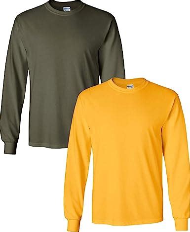 Buy Gildan Men S Heavy Cotton Long Sleeve T Shirt Style G Pack Of