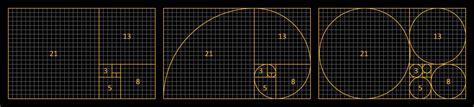 Golden Ratio Fibonacci Set A Spiral For Harmony Composition Logos