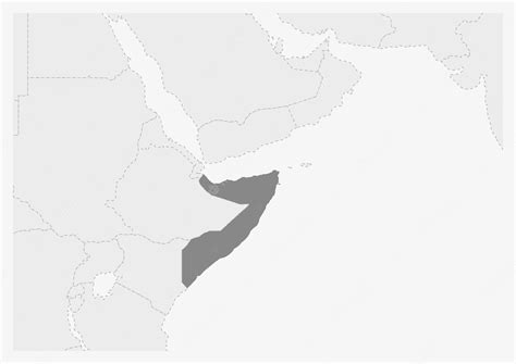 Premium Vector | Map of Africa with highlighted Somalia map