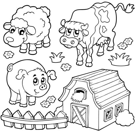 Free Printable Downloadable Farm Coloring Page Free Kids Coloring