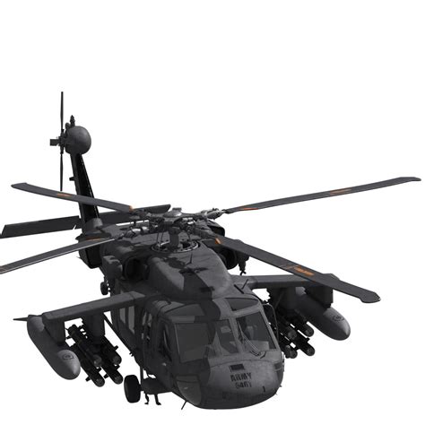 3d Rigged Uh 60m Black Hawk Model