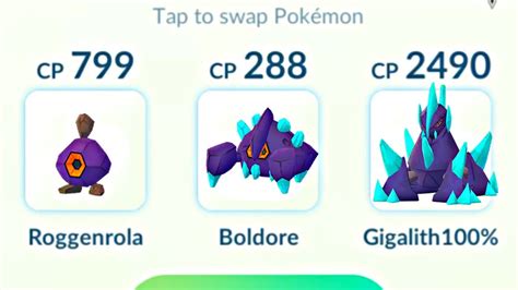 Roggenrola Evolution Line Shiny In Pokemon Go Youtube