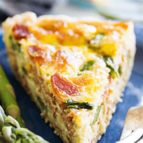 Asparagus Bacon Quiche - Dash of Sanity