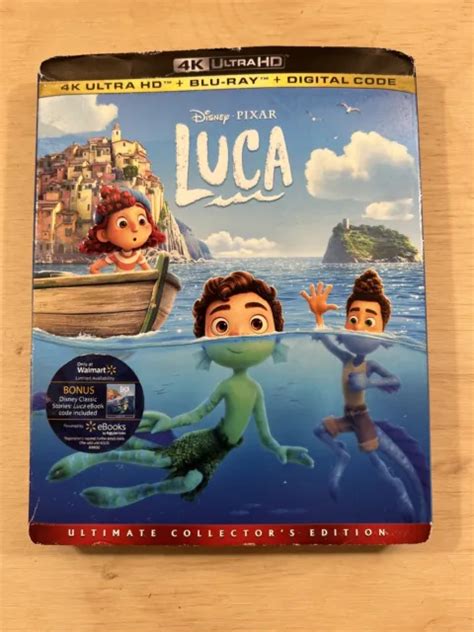 DISNEY PIXAR LUCA 4K UHD Blu Ray Blu Ray Digital Code Slipcover