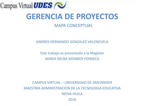 Gerenciadeproyectosmapaconceptual Andes Gonzalez PPT Descarga Gratuita