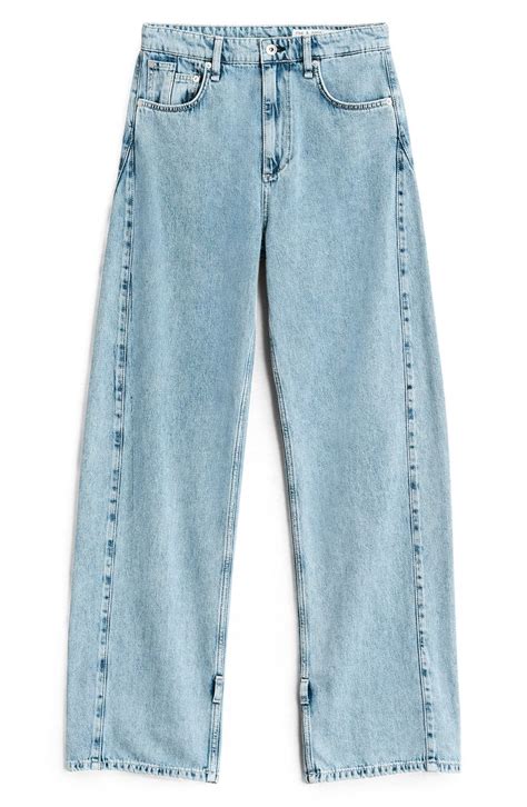 Rag And Bone Splice High Waist Barrel Leg Jeans Nordstrom