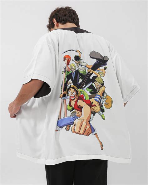 Riachuelo | Kimono masculino One Piece alongado estampado preto - Preto