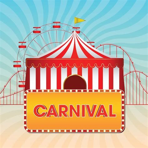 Premium Vector The Carnival Funfair Background