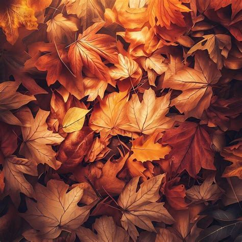 Premium AI Image | A seamless autumn leaves pattern background in oil paint style