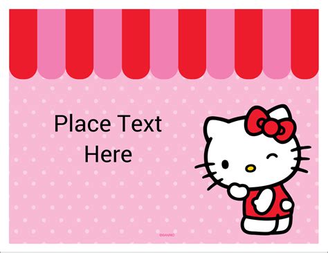 Hello Kitty Card Template | Template Collections