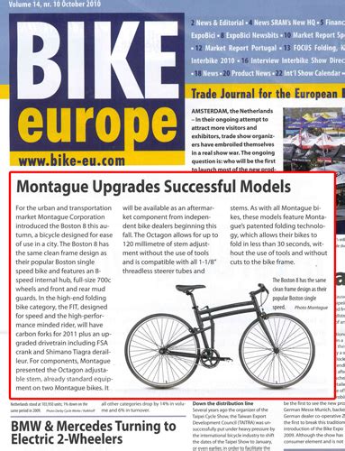 Pr Bike Europe 2010 Montague Bikes