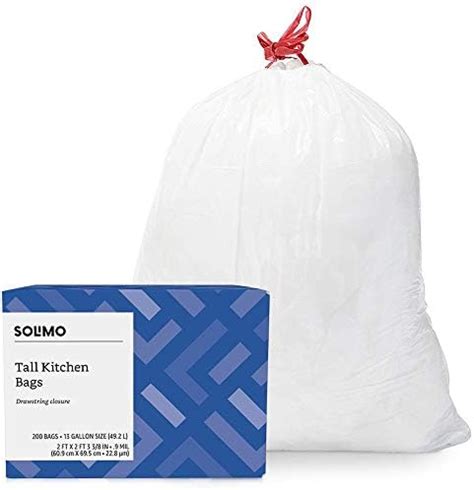 Amazon Amazon Brand Solimo Trash Bags Unscented Tall Kitchen