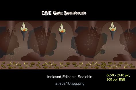 Cave Game Background Vector Graphic by Karya Langit · Creative Fabrica