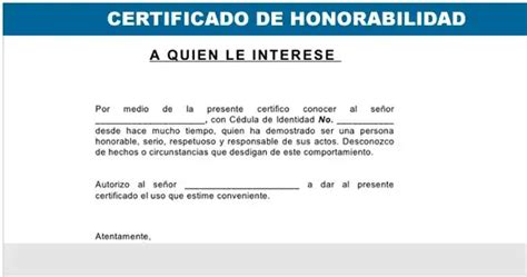 Cómo hacer un Certificado de Honorabilidad 2024