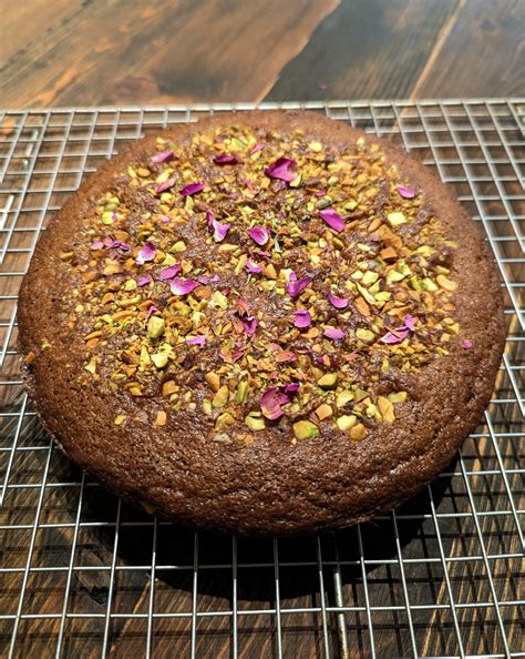 GF Persian Rose Tea Cake with Pistachios - Yoga with Lois