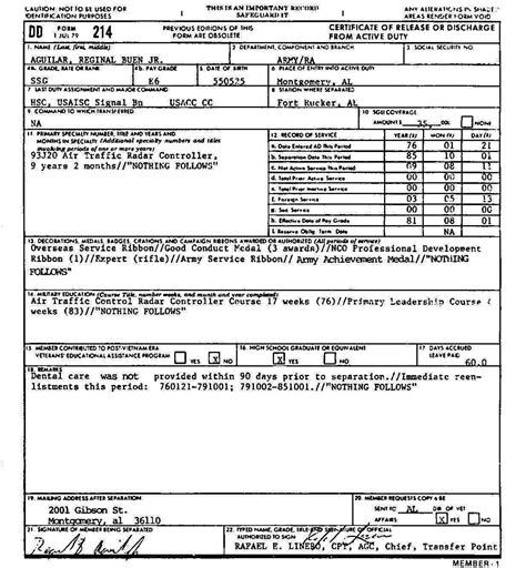 Free Printable Dd214 Form Free Printable