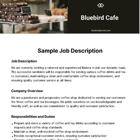 Free Sample Job Description Template Edit Online And Download