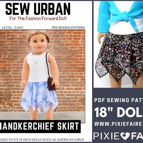 Pleated Skirt 18 Inch Doll Clothes Pattern Fits Dolls Such As Etsy