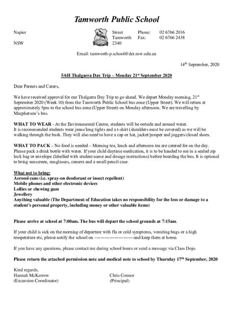 Fillable Online Tamworth Public SchoolGood Schools Guide Fax Email