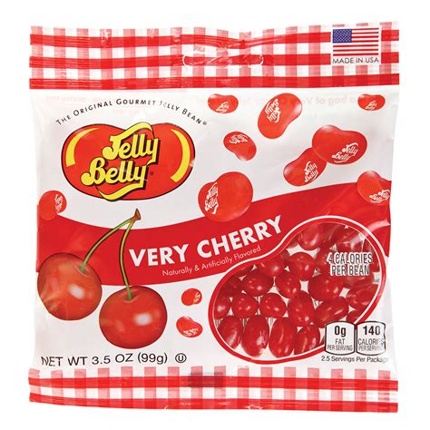 Jelly Belly Very Cherry Jelly Beans 3 5 Oz Bag Nassau Candy