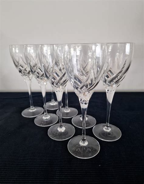 Wedgwood High Stem White Wine Glasses 8 Crystal Catawiki