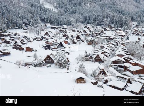 Shirakawa Village in winter, Gifu Prefecture, Japan Stock Photo - Alamy