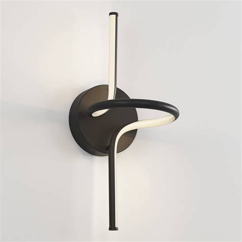 Swirl Integrated Led Sconce Black Artika Sconces Indoor Wall