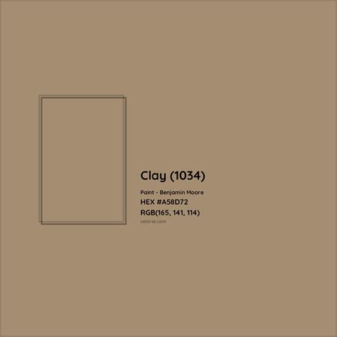 Benjamin Moore Clay (1034) Paint color codes, similar paints and colors ...