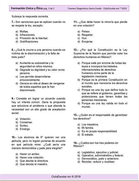 EXAMEN DIAGNÓSTICO SEXTO GRADO Página Sexto grado Hot Sex Picture