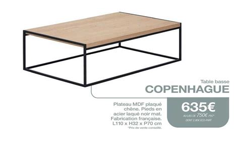 Promo Table Basse Copenhague Chez Monsieur Meuble