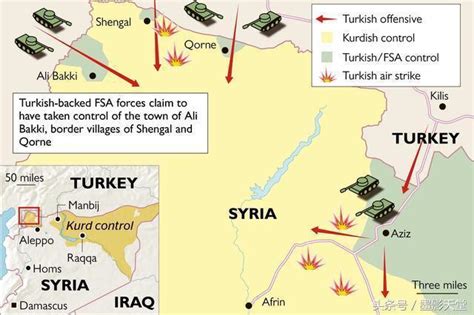 土耳其“橄榄枝行动”大规模军队五路并进叙利亚轰炸