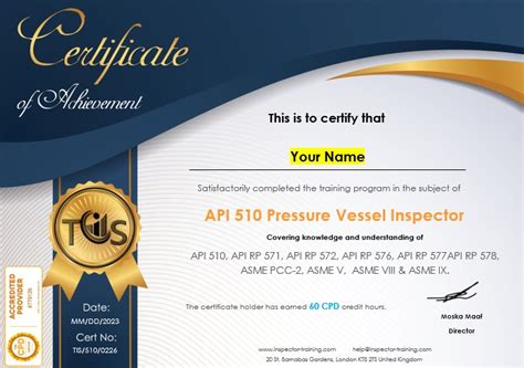 Api 510 Pressure Vessel Inspector Hybrid Training Course