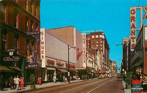 1960s Louisville Kentucky 4th Street Looking North Readmore Teich