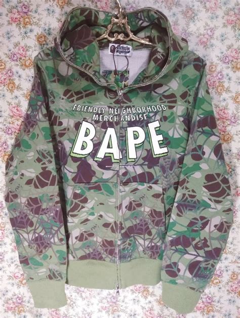 Bape Bape X Marvel Comics Spider Man Web Camo Full Zip Hoodie Grailed