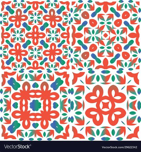 Decorative color in traditional ceramic tiles Vector Image