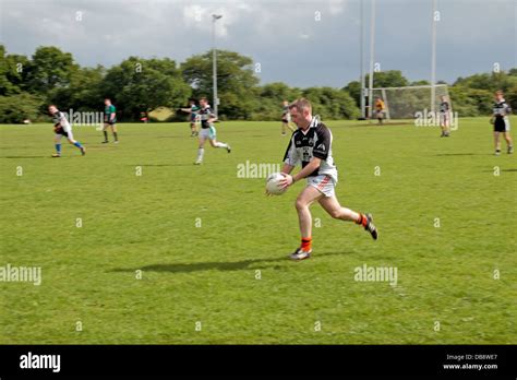 Men Playing Gaelic Sports Gaelic Football Being Played In England At