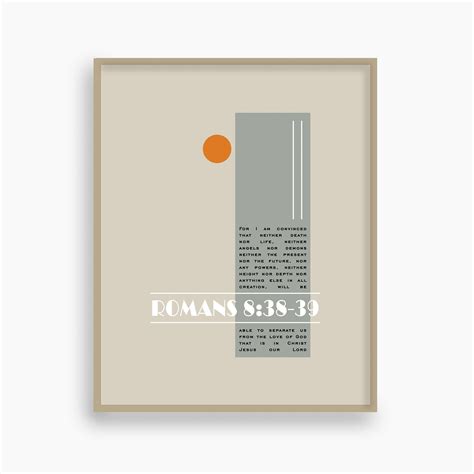 Romans 8 3839 Bible Verse Wall Art BAUHAUS POSTER Print Boho Christian