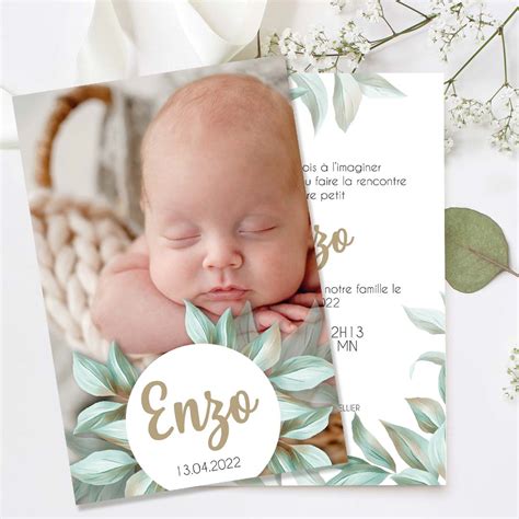 Faire Part De Naissance Nature Bonheur Pr Cieux