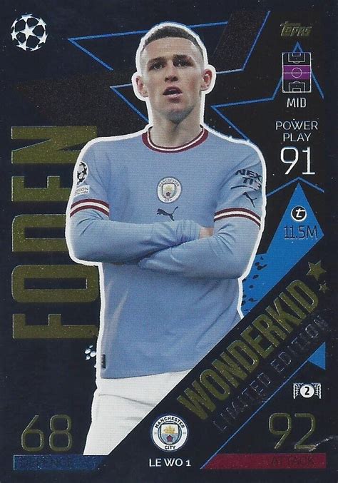 Attax Champions League Lewo Limited Edition Wonderkid Phil Foden