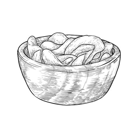 Premium Vector A Bowl Of Potato Chips Isolated On A White Background