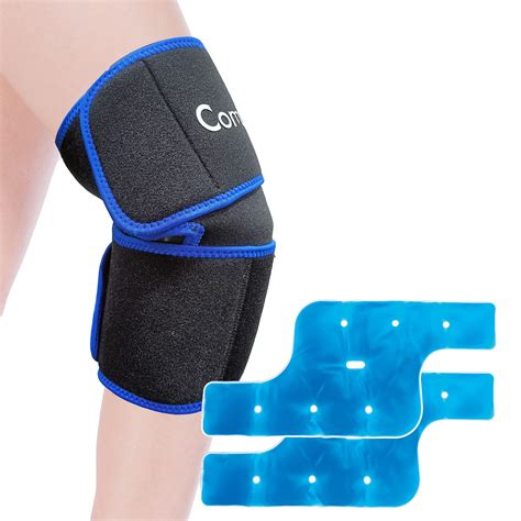 Comzinn Knee Ice Pack Wrap, Reusable ice pack for Entire Knees, Cold ...