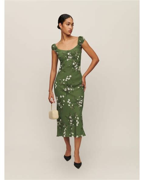 Reformation Demy Dress In Green Lyst