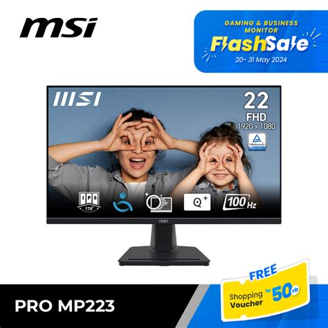 Jual Led Monitor Msi Pro Mp Fhd Va Hz Ms Frameless Hdmi Vga