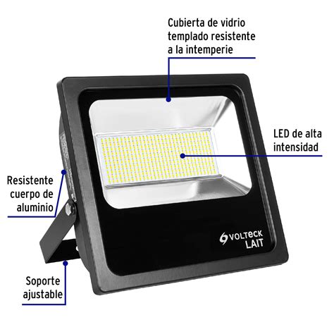 Ficha Tecnica Reflector Delgado De Led W Luz C Lida Volteck