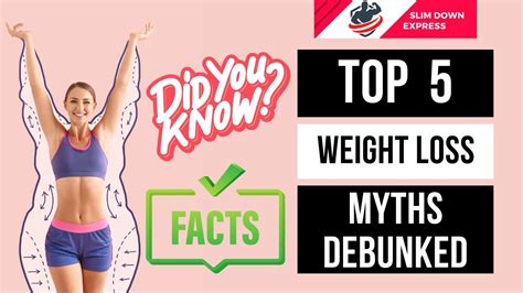 Top 5 Weight Loss Myths Debunked Dont Let These Myths Stop You From Losing Weight Youtube