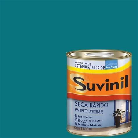 Tinta Esmalte Base Água Brilhante Suvinil Azul petróleo 900ml