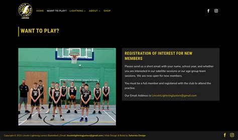 Lincoln Lightning Juniors Safarista Web And Graphic Design